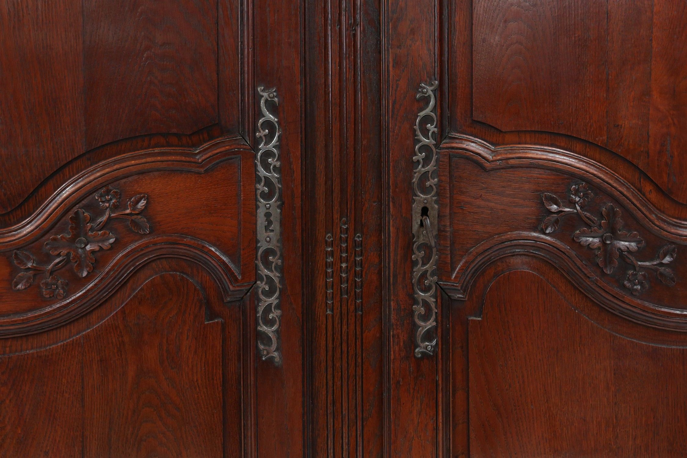 Large French antique carved bridal Armoire in Louis XVI style, ca. 1850thumbnail